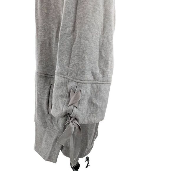 Laundry By Shelli Segal Women Gray Cotton Blend Sweatshirt Dress Size Medium - Picture 2 of 12